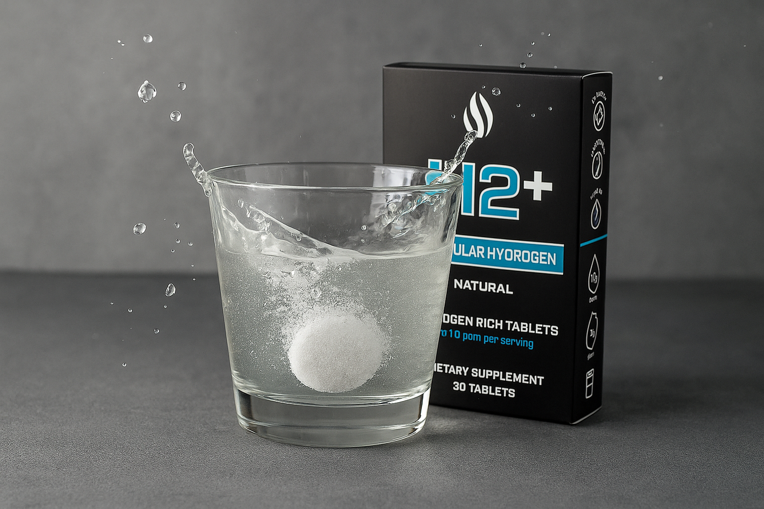 Molecular Hydrogen H2+ Tablets by Optimal Hydration