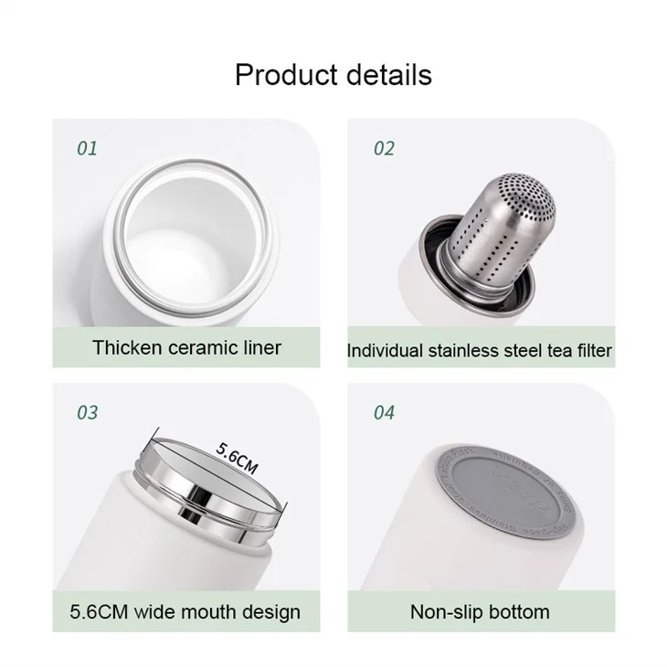 F - GO Fill & Go Stainless Steel Ceramic Lined Drinking Bottle 500ml